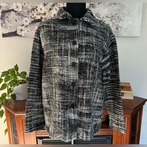 Keren Hart Black and White Women's Jacket - Size Large